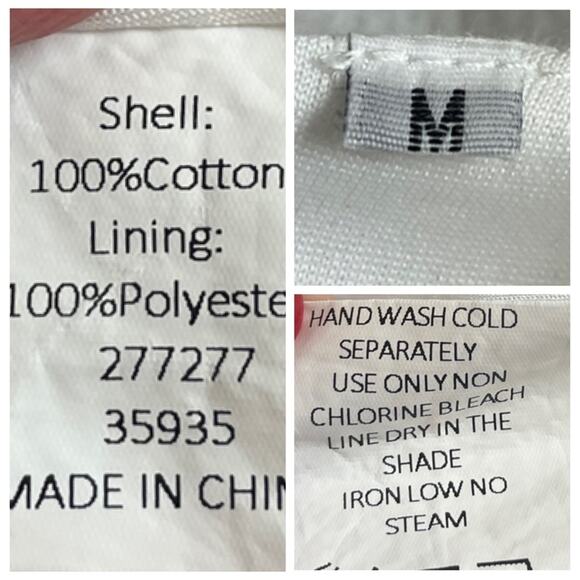 Floral Embroidered A-line Dress Flutter Sleeves White Multi Women’s Size Medium - Picture 11 of 13